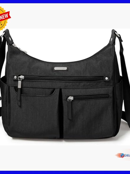 Handbags - Large Hobo Crossbody Bag with RFID Wristlet, Water-Resistant Travel Purse
